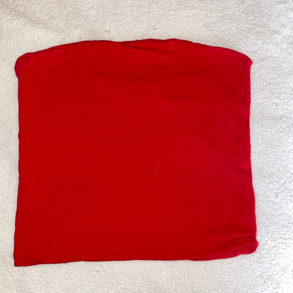 Red tube top